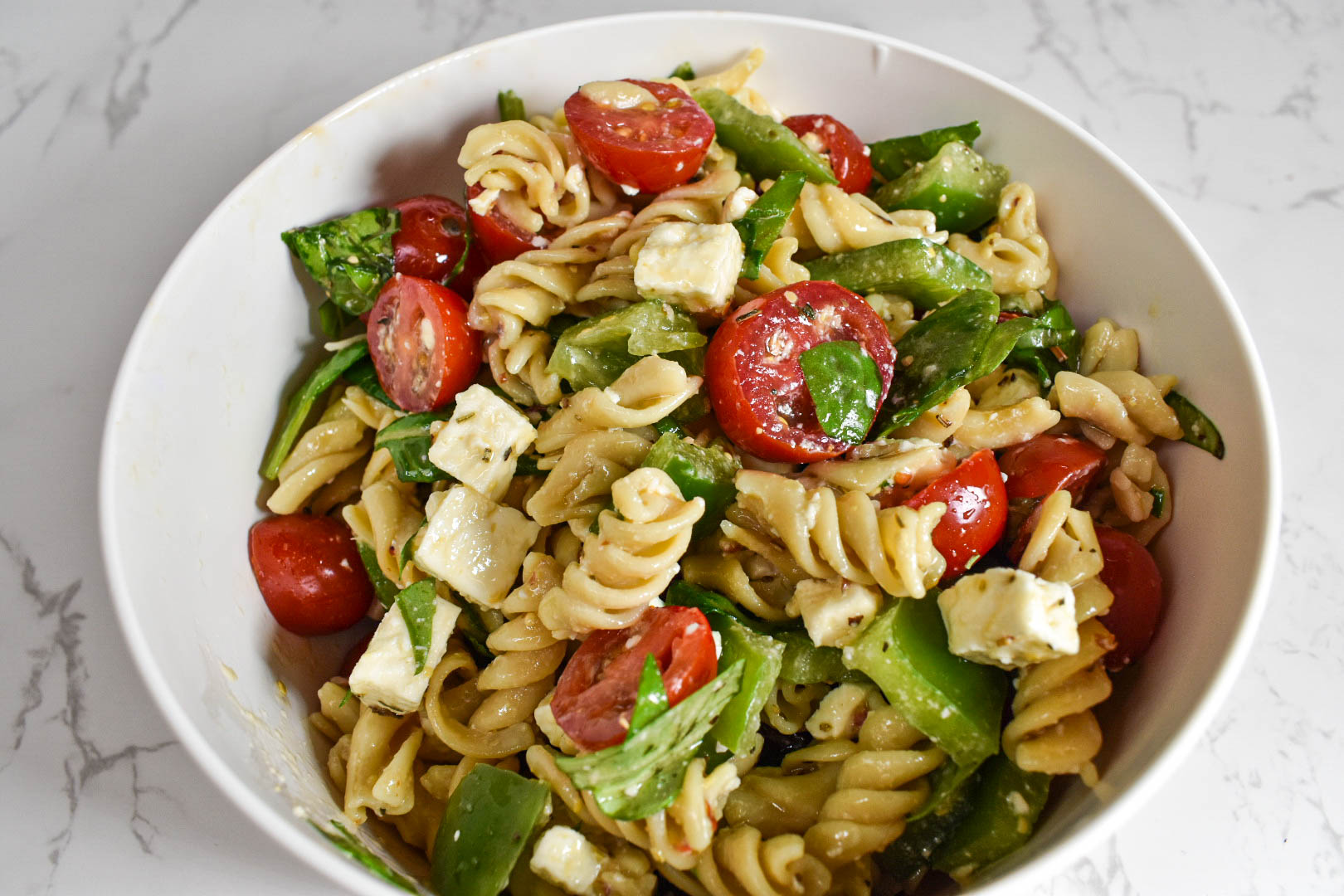 Healthy Mediterranean Pasta Salad | The Relatable Chef