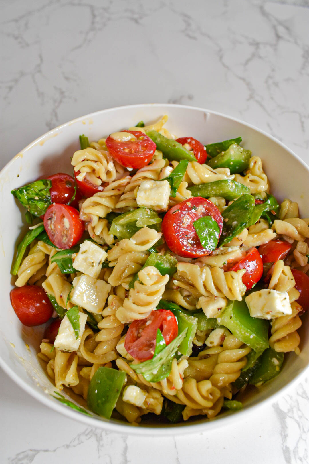 Healthy Mediterranean Pasta Salad | The Relatable Chef