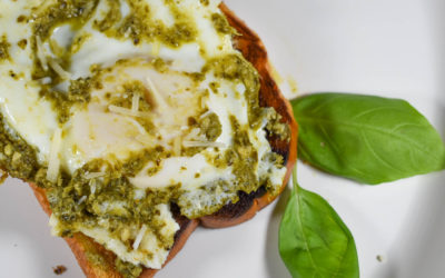 Cheesy Pesto Eggs