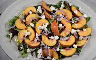 Peaches and Goat Cheese Salad