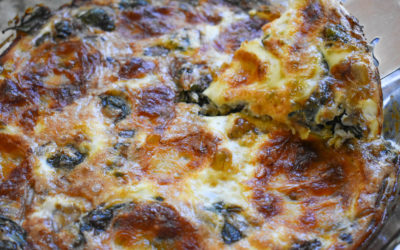 Crustless Mushroom Parmesan Quiche