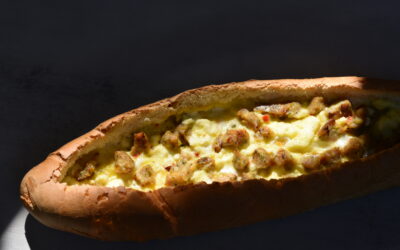 Baked Turkey Sausage and Feta Egg Boats