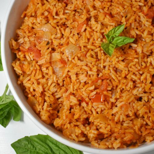 tomato basil rice the relatable chef