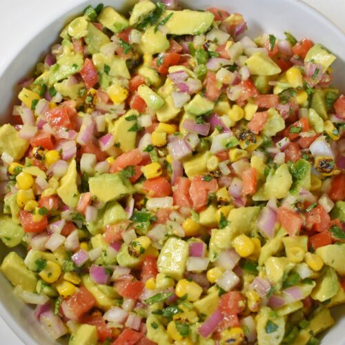 charred corn and avocado dip the relatable chef