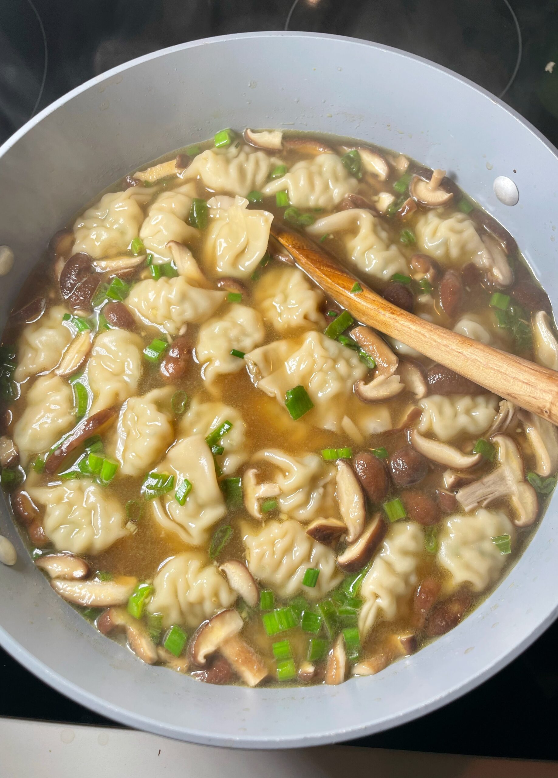 10 Minute Hot & Sour Dumpling Soup