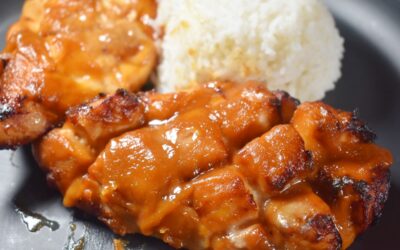 Air Fryer Peanut Miso Honey Chicken
