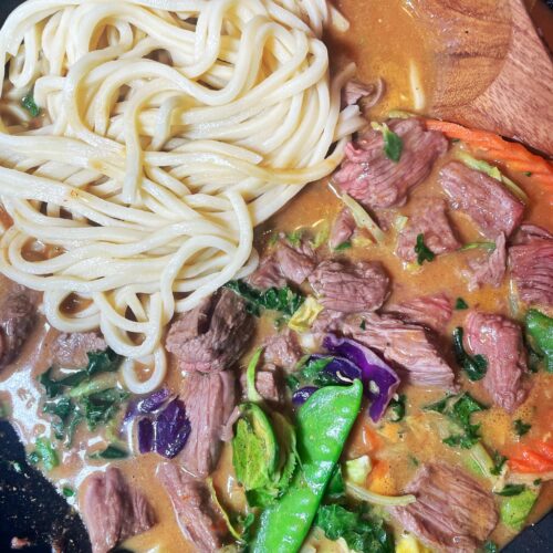 coconut curry beef noodles the relatable chef